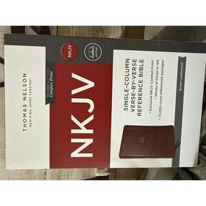 NKJV New King James Version Single-Column Verse-by-Verse Reference Bible BrownLe